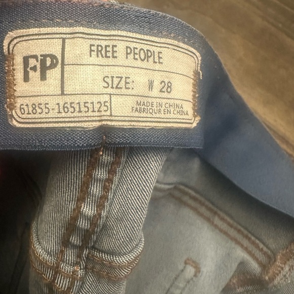 Free People Light Blue Denim Bell Bottom Jeans - Picture 2 of 4